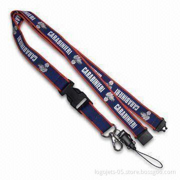 Lanyard with Swivel Snap Hook, Customized Logo Printings are Accepted